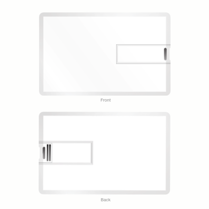 USB kaarten bedrukken met logo in full colour Classic kleur wit