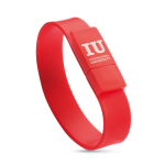 Bedrukte klassieke siliconen USB-polsbandjes USB Classica kleur rood