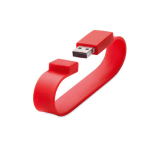 Bedrukte klassieke siliconen USB-polsbandjes USB Classica kleur rood