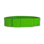 Bedrukte klassieke siliconen USB-polsbandjes USB Classica kleur groen
