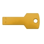Sleutelvormige USB-stick in meerdere kleuren kleur goud