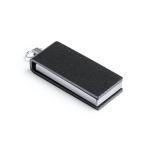 Compacte USB-stick met een draaibare clip in kleur Micro Giratorio kleur zwart