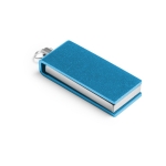 Compacte USB-stick met een draaibare clip in kleur Micro Giratorio kleur blauw