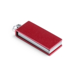 Compacte USB-stick met een draaibare clip in kleur Micro Giratorio kleur rood