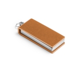 Compacte USB-stick met een draaibare clip in kleur Micro Giratorio kleur champagne
