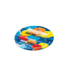 Bedrukte ronde USB-kaart met logo USB Redonda kleur wit
