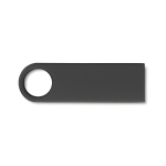 Elegante USB stick met logo met ronde handgreep Compacto Round kleur zwart
