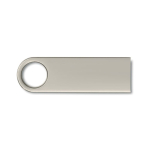 Elegante USB stick met logo met ronde handgreep Compacto Round kleur zilver