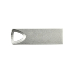 Metalen USB-stick met handgreep in driehoekig design Compact Triangle kleur mat zilver