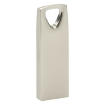 Metalen USB-stick met handgreep in driehoekig design Compact Triangle kleur mat zilver