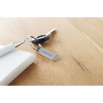 Duurzame metalen USB-stick met gravering kleur zilver
