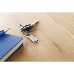 Metalen USB met innovatief ontwerp Compact Round Xl kleur zilver
