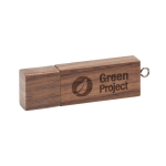Rechthoekige houten USB stick graveren Ecologic 3.0 kleur donker hout