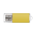 Duurzaam bedrukte USB met transparante USB-stekker Metalcolor kleur geel