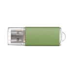 Duurzaam bedrukte USB met transparante USB-stekker Metalcolor kleur groen