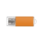 Duurzaam bedrukte USB met transparante USB-stekker Metalcolor kleur oranje