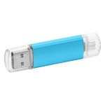 Duurzaam bedrukte USB met transparante USB-stekker Metalcolor
