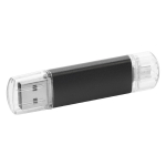 Duurzaam bedrukte USB met transparante USB-stekker Metalcolor