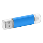 Duurzaam bedrukte USB met transparante USB-stekker Metalcolor