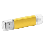 Duurzaam bedrukte USB met transparante USB-stekker Metalcolor