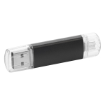 Duurzaam bedrukte USB met transparante USB-stekker Metalcolor