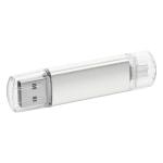 Duurzaam bedrukte USB met transparante USB-stekker Metalcolor