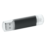 Duurzaam bedrukte USB met transparante USB-stekker Metalcolor