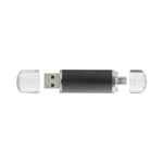 Duurzaam bedrukte USB met transparante USB-stekker Metalcolor