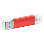 Duurzaam bedrukte USB met transparante USB-stekker Metalcolor