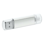 Duurzaam bedrukte USB met transparante USB-stekker Metalcolor