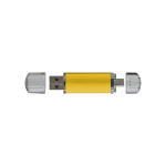 Duurzaam bedrukte USB met transparante USB-stekker Metalcolor