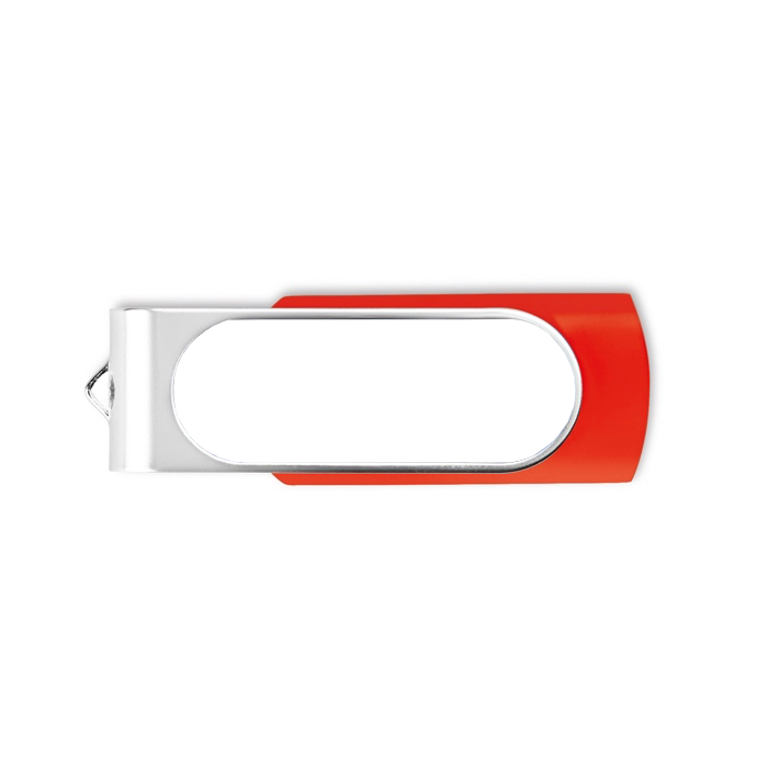 Usb stick met logo met harsdruppel Techmate Relief kleur rood