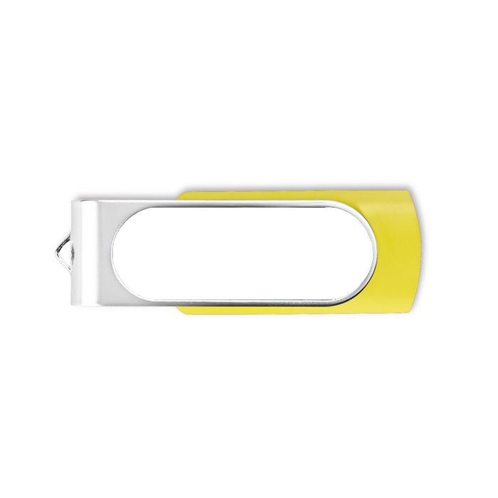 Usb stick met logo met harsdruppel Techmate Relief kleur geel