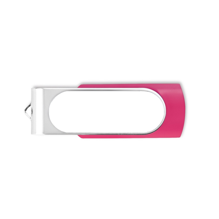 Usb stick met logo met harsdruppel Techmate Relief kleur fuchsia