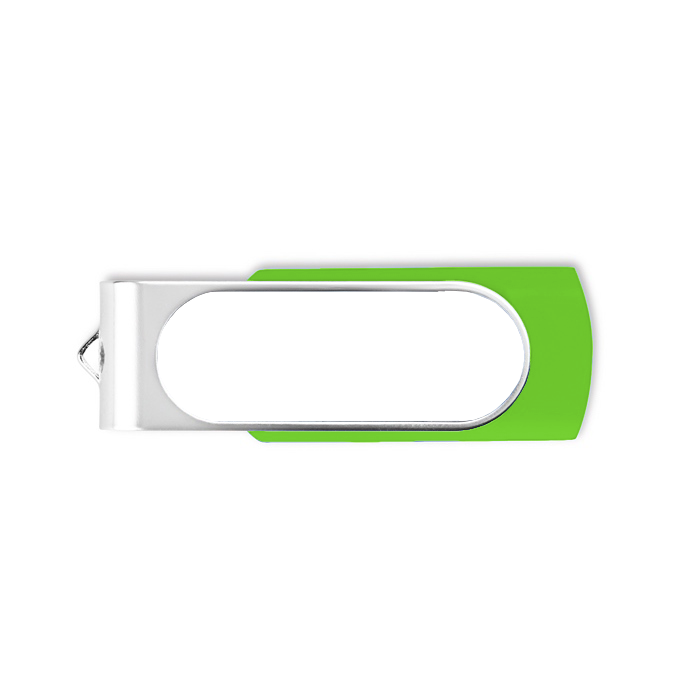 Usb stick met logo met harsdruppel Techmate Relief kleur lichtgroen