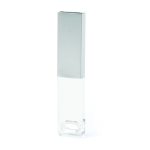 Metaal en glazen USB-stick met LED-verlichting Led Clear kleur zilver