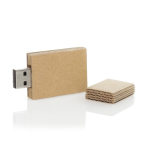 USB sticks met behuizing van gerecycleerd karton USB Cardboard kleur beige