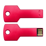 Metalen USB in sleutelvorm met 3.0 aansluiting USB 3.0 sleutel kleur rood