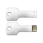 Metalen USB in sleutelvorm met 3.0 aansluiting USB 3.0 sleutel kleur zilver