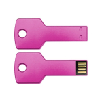 Metalen USB in sleutelvorm met 3.0 aansluiting USB 3.0 sleutel kleur fuchsia