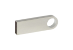 Kleine metalen USB-stick 3.0 met bedrukking Compact Round 3.0 kleur zilver