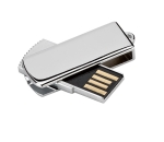 Compacte metalen USB met UDP-aansluiting en draaiclip Metalpivot kleur zilver