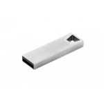 Compacte aluminium metalen USB stick bedrukken Trapezium kleur zilver