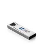 Compacte aluminium metalen USB stick bedrukken Trapezium kleur zilver