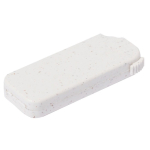 Rechthoekige ecologische USB met behuizing van tarwestro kleur naturel