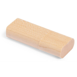 USB-stick met bamboe behuizing en sluitdop kleur naturel