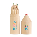Set van 12 kleurpotloden in potloodvormig doosje Pencil kleur hout derde hoofdweergave