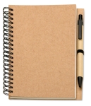 Notitieboekje van gerecycled papier B6 blanco vellen EcoBasic Small kleur beige vierde weergave