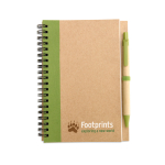 Notitieboekje van gerecycled papier met kleurdetail B6 EcoColors kleur limoen groen hoofdweergave
