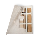 Schrijfset met keukengerei in eco-materialen Ecorol kleur beige